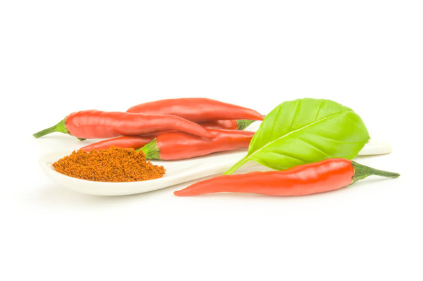 Cayenne pepper isolated on a white background cutout - Photo, Image