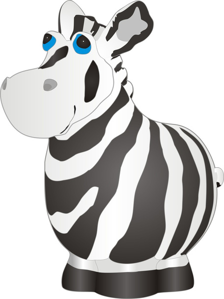 Vektorspielzeug Zebra - Vektor, Bild