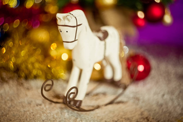 christmas tree horse decor - Zdjęcie, obraz