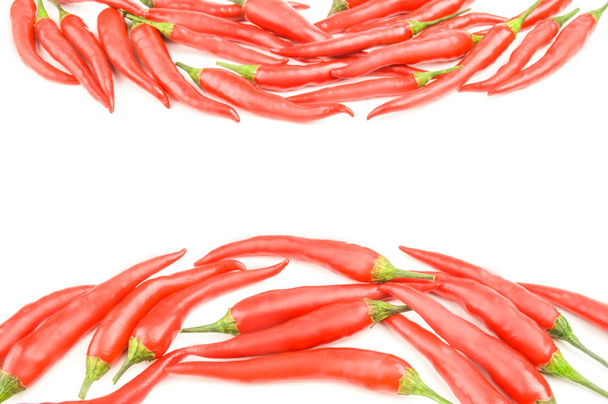 Peperoncino rosso caldo isolato su fondo bianco - Foto, immagini