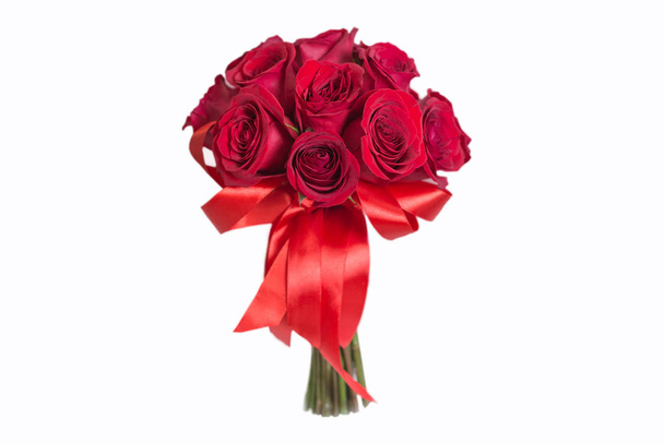 bouquet of red roses isolated on white - Valokuva, kuva