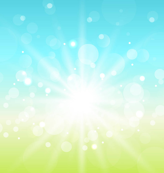 Easter nature background with lens flare - Foto, Bild