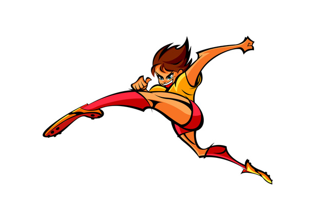 Atleta salta
 - Vector, imagen