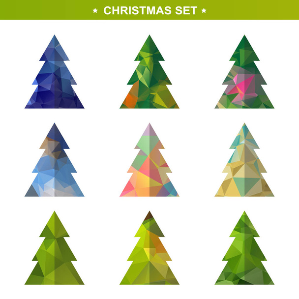 Conjunto de árvores de Natal
 - Vetor, Imagem