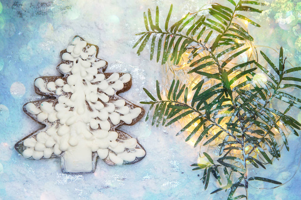Рождественское печенье с огнями
 - Фото, изображение