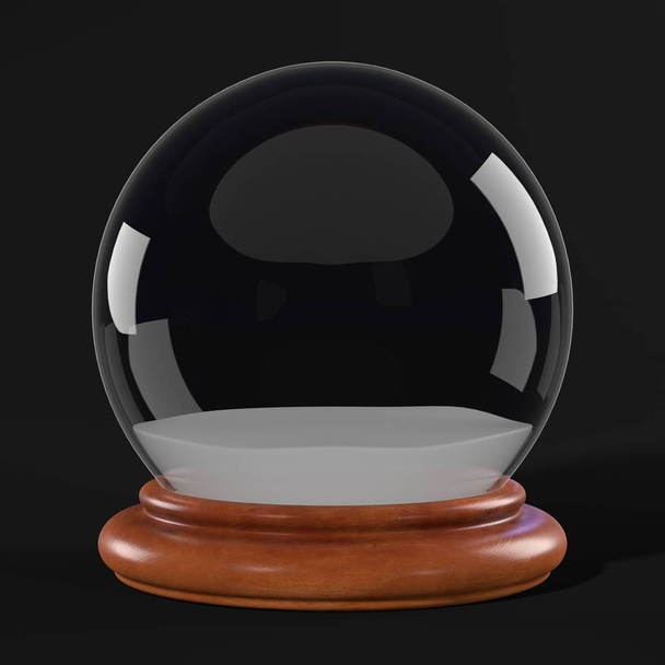 realistic 3d render of snow globe - 写真・画像
