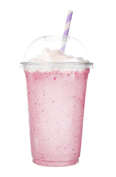 milkshake in plastic cup - Foto, Imagen