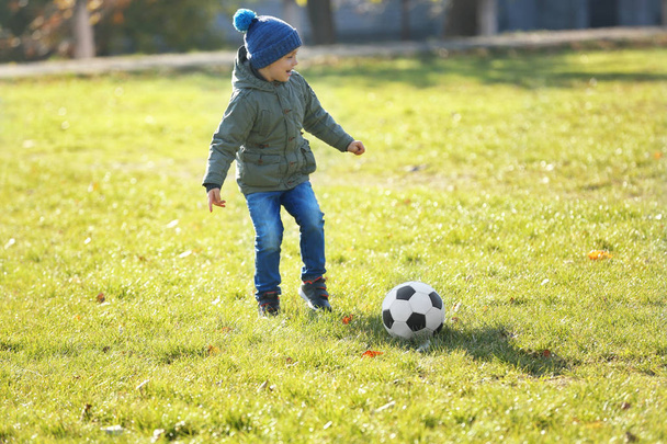 boy playing football  - Φωτογραφία, εικόνα