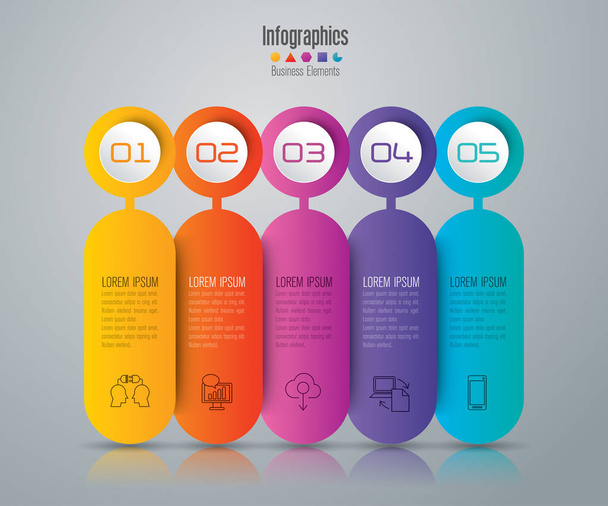 Infographic design vector and business icons. - Vektor, obrázek