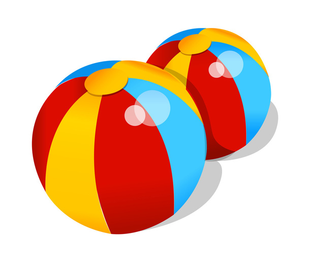Vector icon beach ball - Διάνυσμα, εικόνα