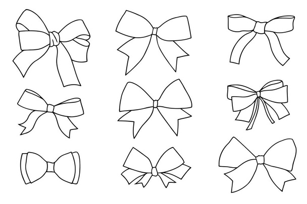 Set of bows - Vettoriali, immagini