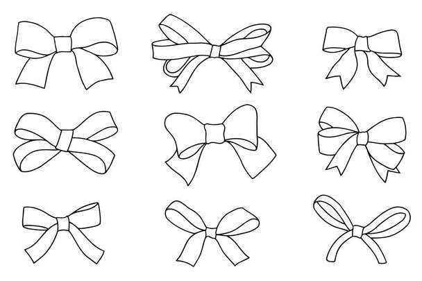 Set of bows - Vettoriali, immagini