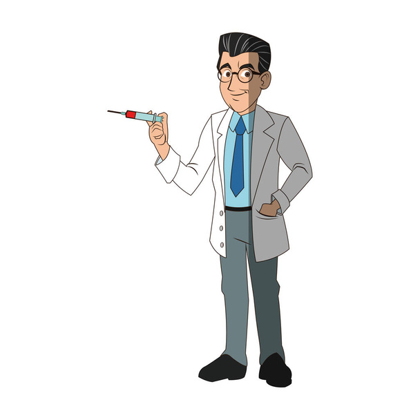 Ізольований дизайн мультфільму лікаря
 - Вектор, зображення