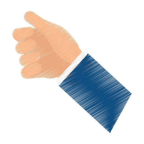 Menselijke hand houden iets - Vector, afbeelding