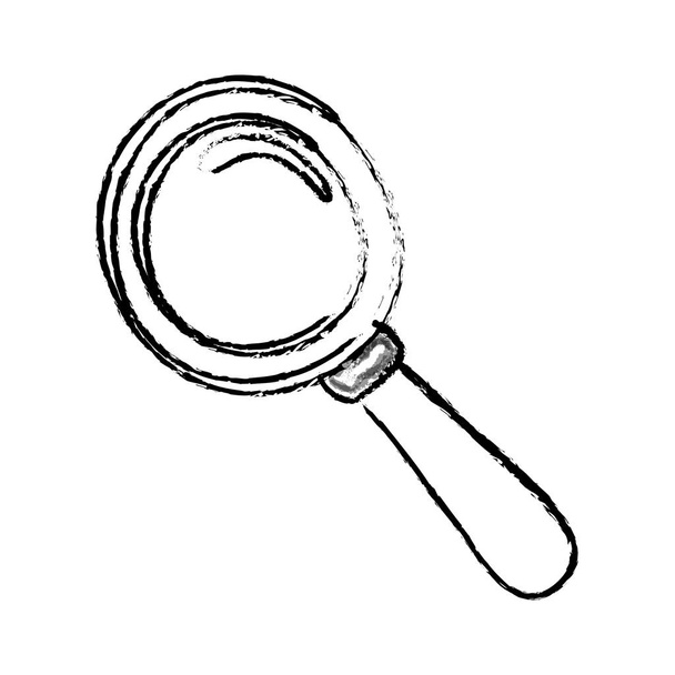 Magnifying glass draw - Vector, Image
