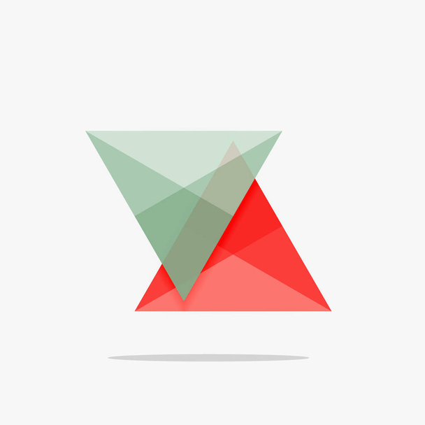 Modelo de negócio de layout de triângulo em branco
 - Vetor, Imagem