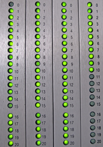 Mikro-LED-Alarmsignal in einem synoptischen Panel - Foto, Bild
