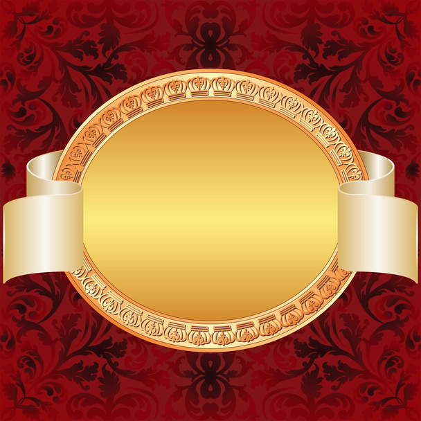 Золото червоний фон
 - Вектор, зображення