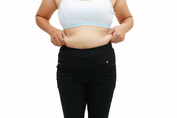 superficie abdominal de la mujer gorda
  - Foto, imagen
