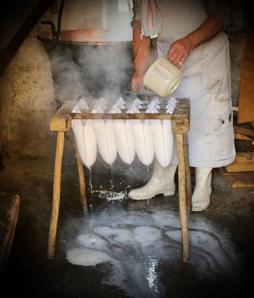 Käseexperten bei der Herstellung von Käse - Foto, Bild