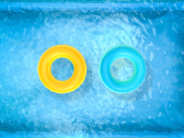 swim rings on pool - Photo, Image