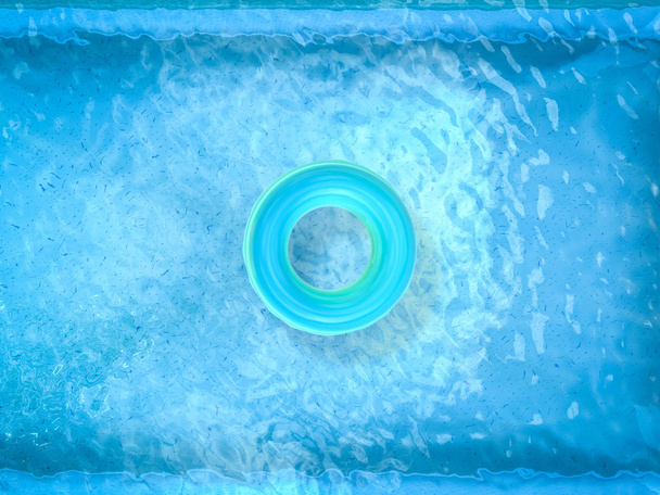 gyűrűk úszni a medence - Fotó, kép