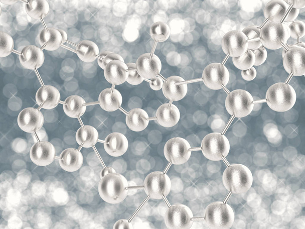 silver molecule structure - Photo, Image