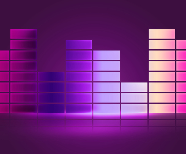Equalizer Musik violetten Hintergrund - Foto, Bild