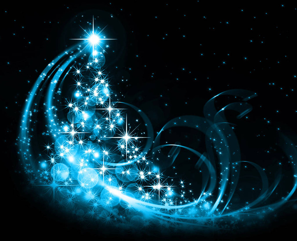 Christmas blue Tree - 写真・画像