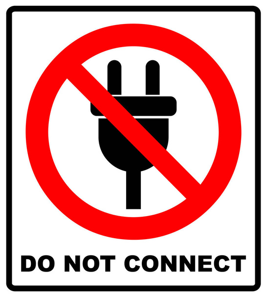 Ilustración de un icono no permitido con un enchufe
 - Vector, Imagen
