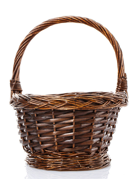 cesta de vime decorado em branco
 - Foto, Imagem