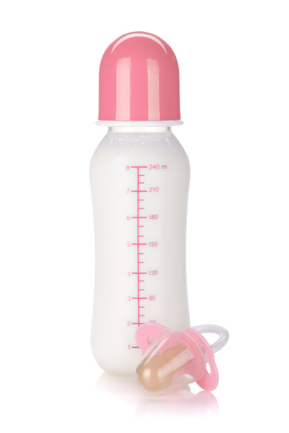 Babyflasche und Schnuller für Mädchen - Foto, Bild