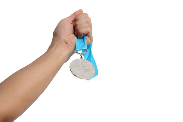  Hand holding winner medal - Foto, immagini