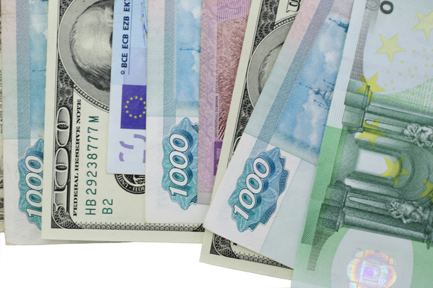 Dólar, euro, rublo, hryvnia
 - Foto, imagen