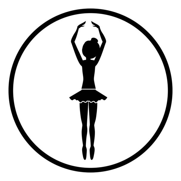 Diseño de ballet de práctica de chica aislada
 - Vector, imagen
