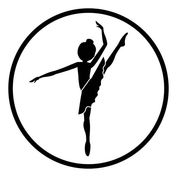 Dziewczyna na białym tle praktyki balet design - Wektor, obraz