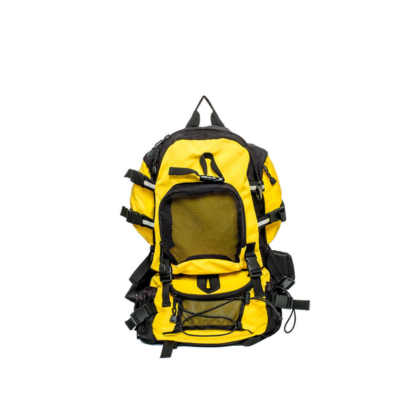 Tasche, Rucksack für Reisende Zubehör isolieren mit Clipping-Pfad. - Foto, Bild