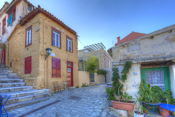 hagyományos házak, plaka, Athén - Fotó, kép