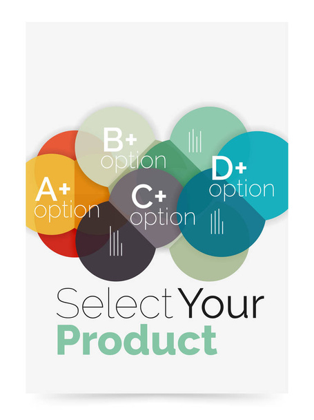 Design de brochura de capa de negócios com diagrama de opção selecionada
 - Vetor, Imagem