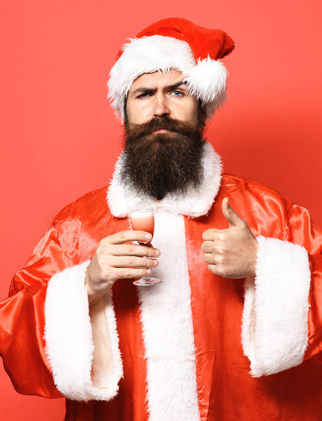 handsome bearded santa claus man - Foto, imagen