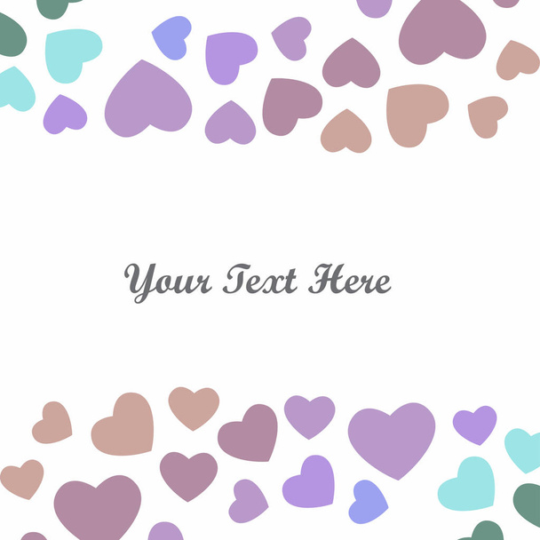 romantic pattern with hearts - Vector, Image
