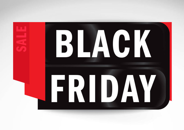 Black Friday Sales, Ribbon Special Offer - Black Friday banner. Icon Design Template Vector illustration - Vektor, obrázek