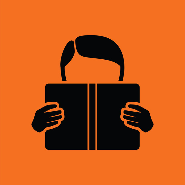Jongen boekpictogram lezen - Vector, afbeelding