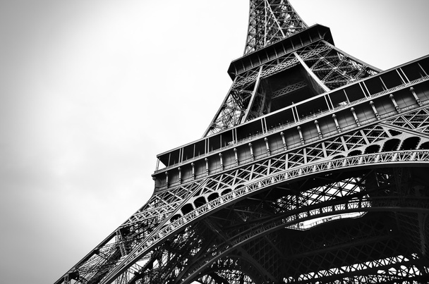 piękna czarno-białej wieży Eiffel - Zdjęcie, obraz