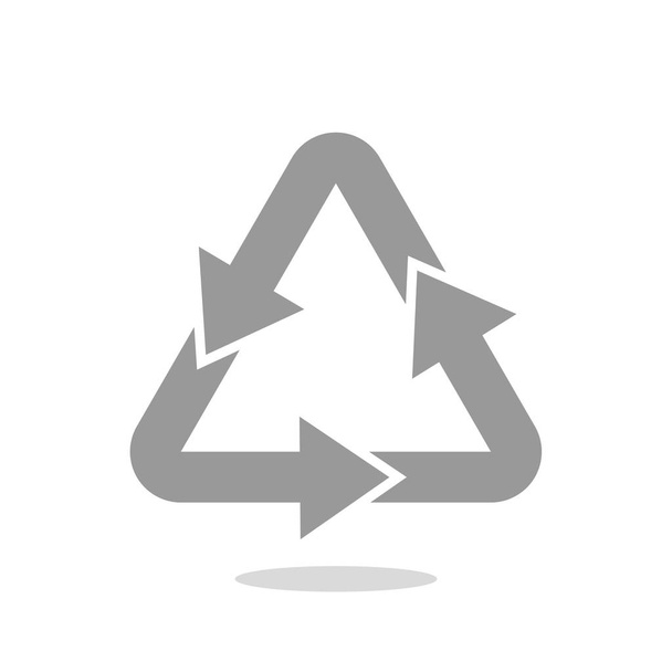 Símbolo de reciclaje de residuos con flechas
 - Vector, imagen