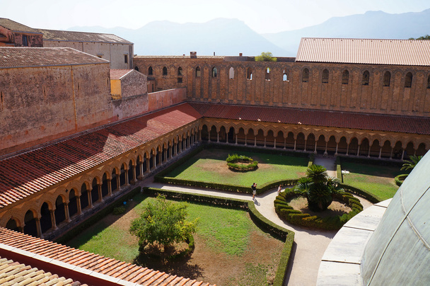 The cloister of the Monreale Cathedral in Sicily - Photo, Image