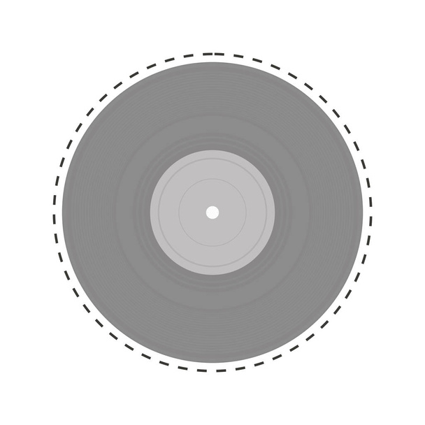vinyl record icon image - Wektor, obraz