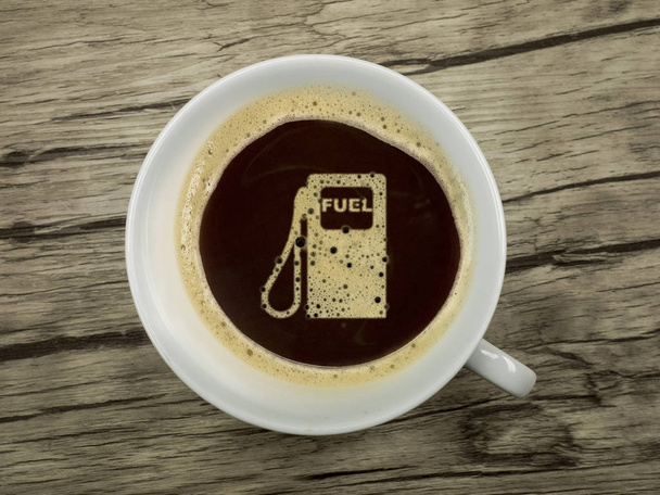 Кофе на заправке
 - Фото, изображение