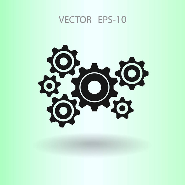 Gears icon. vector illustration - Vector, Image