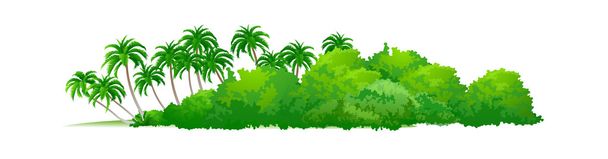 Векторная икона пальмы и куста
 - Вектор,изображение